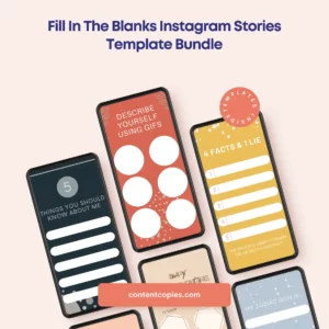 Fill In The Blanks Instagram Stories Template Bundle