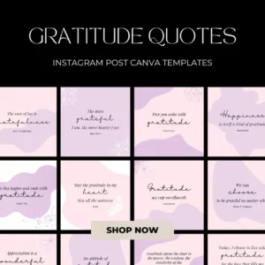 Gratitude Quotes Canva Template