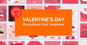Valentine's Day Promotional Post Canva Template