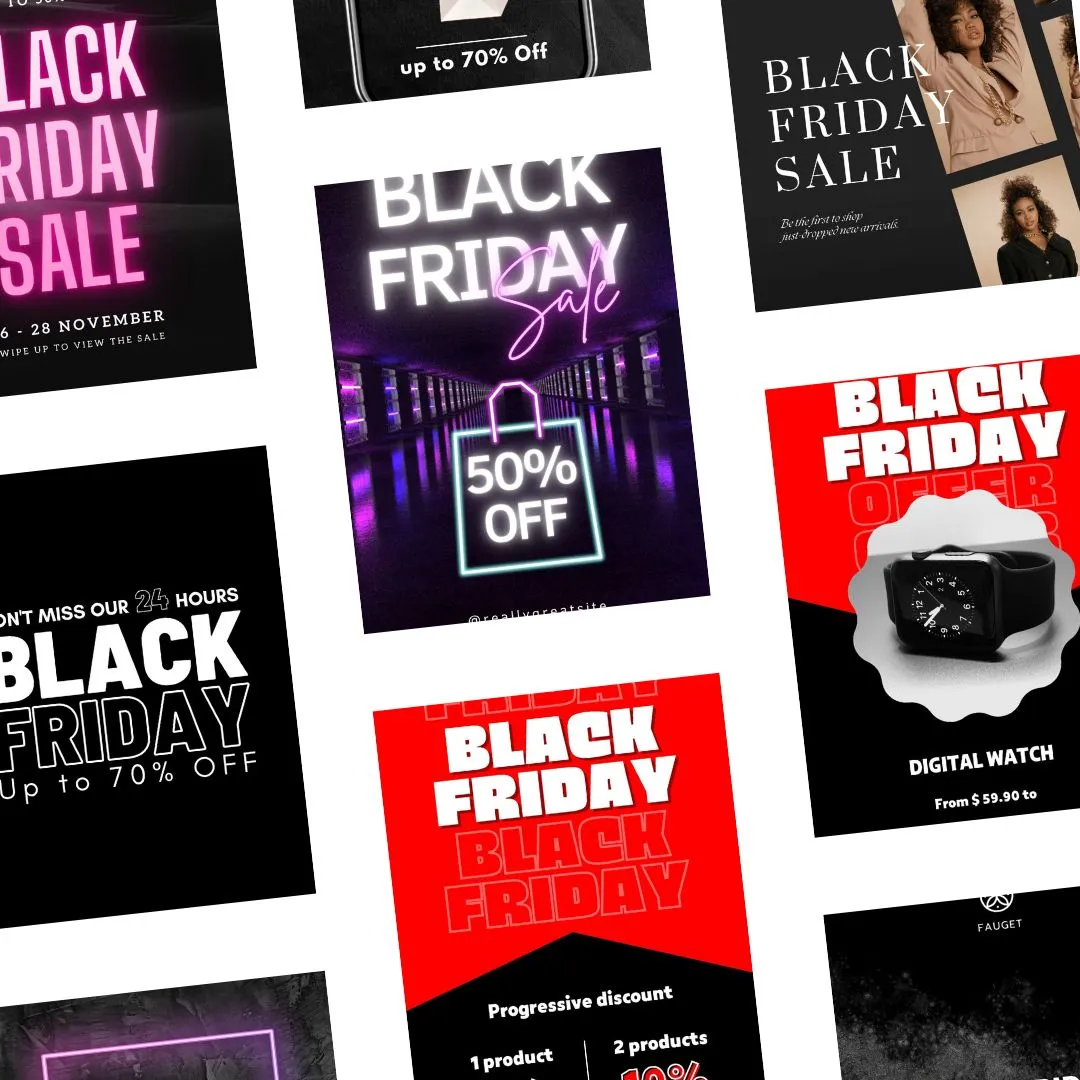 black friday instagram story canva template