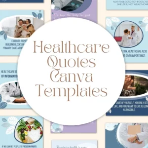 100 Healthcare Quotes Canva Templates Bundle