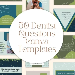 50 Dentist Questions Canva Templates