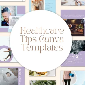 50 Healthcare Tips Canva Templates Bundle