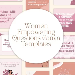 50 Women Empowering Questions Canva Templates