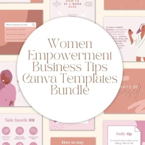 50 Women Empowerment Business Tips Canva Templates Bundle