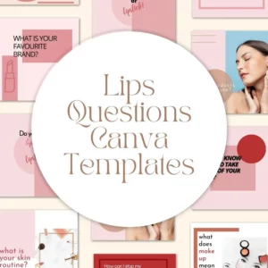 50 Lips Questions Canva Templates Bundle